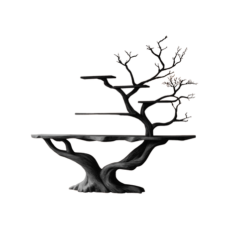 Willowcrest Solid Wood Console Table with Shelves Black - Timberustic Console Table with Shelves