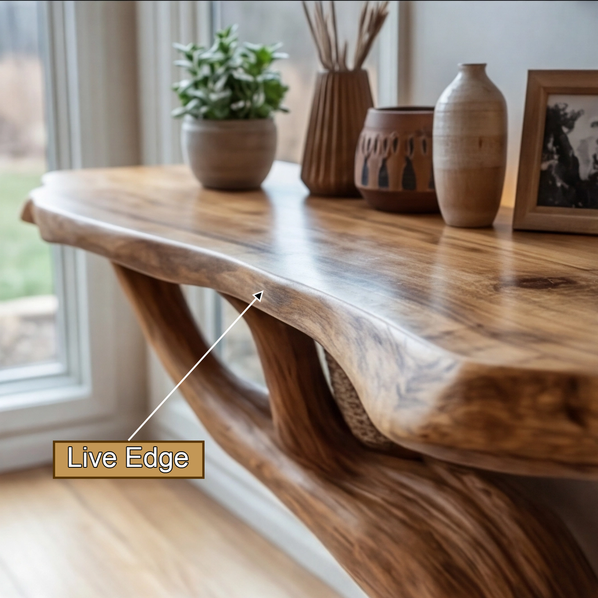 Willowcrest Solid Wood Console Table with Shelves - Timberustic Console Table with Shelves
