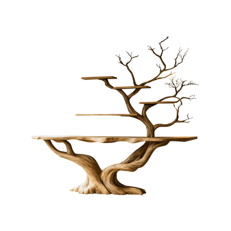 Willowcrest Solid Wood Console Table with Shelves Natural Oak - Timberustic Console Table with Shelves