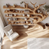 Willowmere Sculpted Solid Wood Tree Bookshelf - Timberustic Tree Bookshelf