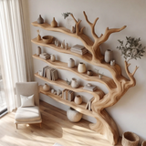 Willowmere Sculpted Solid Wood Tree Bookshelf - Timberustic Tree Bookshelf