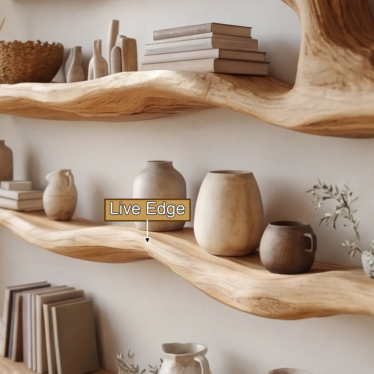 Willowmere Sculpted Solid Wood Tree Bookshelf - Timberustic Tree Bookshelf