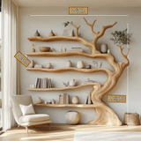 Willowmere Sculpted Solid Wood Tree Bookshelf - Timberustic Tree Bookshelf