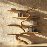 Windhollow Handcrafted Solid Wood Tree Bookshelf - Timberustic Tree Bookshelf