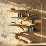 Windhollow Handcrafted Solid Wood Tree Bookshelf - Timberustic Tree Bookshelf