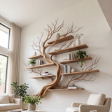 Windmere Handcrafted Solid Wood Floating Tree Bookshelf