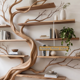 Windmere Handcrafted Solid Wood Floating Tree Bookshelf