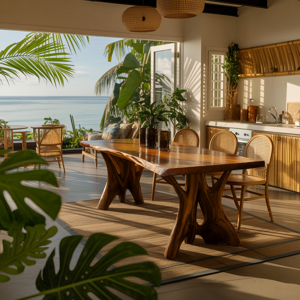 Woodland Splitroot Solid Wood Dining Table