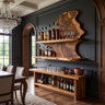 Wynthorne Live Edge Handcrafted Floating Wine Shelf Brown - Timberustic Floating Wine Shelf