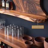 Wynthorne Live Edge Handcrafted Floating Wine Shelf - Timberustic Floating Wine Shelf