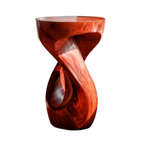 Xavionis Solid Wood Sculpted Pedestal Stand Mahogany - Timberustic Pedestal Stand