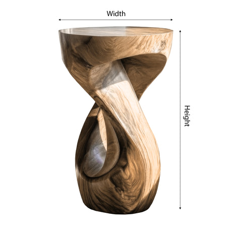 Xavionis Solid Wood Sculpted Pedestal Stand - Timberustic Pedestal Stand