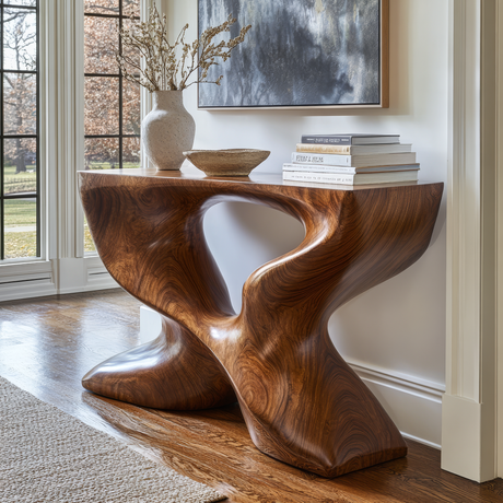 Xavoryn Sculpted Solid Wood Console Table - Timberustic Console Table