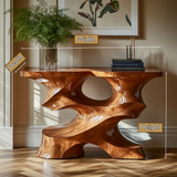 Xavrith Sculpted Solid Wood Console Table - Timberustic Console Table