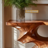 Xavrith Sculpted Solid Wood Console Table - Timberustic Console Table