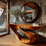 Xavryth Sculpted Solid Wood Console Table - Timberustic Console Table