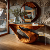 Xavryth Sculpted Solid Wood Console Table - Timberustic Console Table