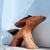 Xylora Sculpted Solid Wood Record Player Stand SPA835753 - Timberustic Record Player Stand With Storage
