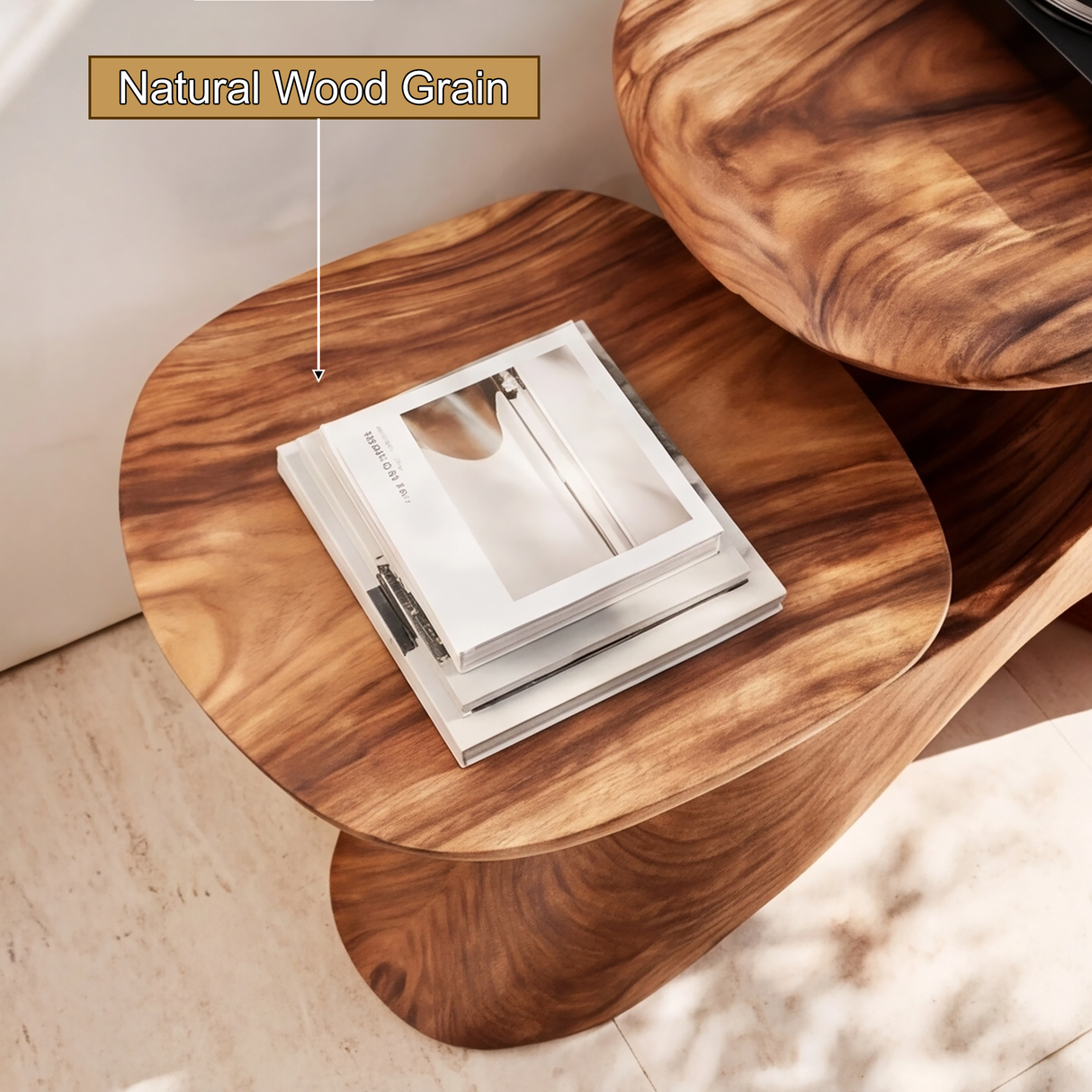 Xylora Sculpted Solid Wood Record Player Stand SPA835753 - Timberustic Record Player Stand With Storage