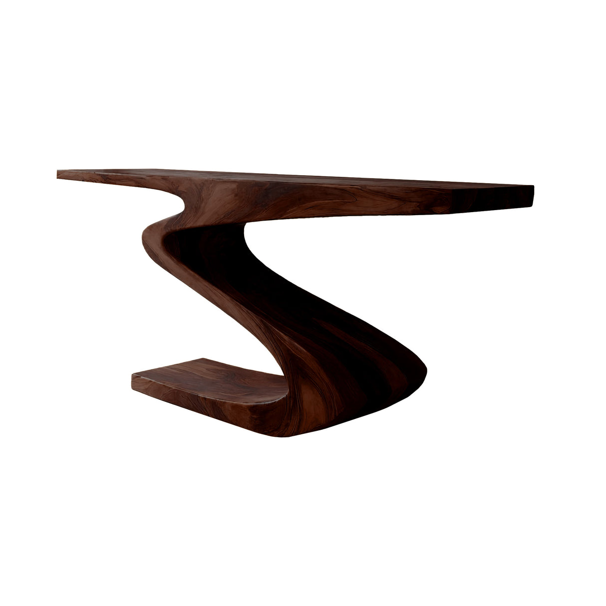 Zarel Sculpted Solid Wood Console Table