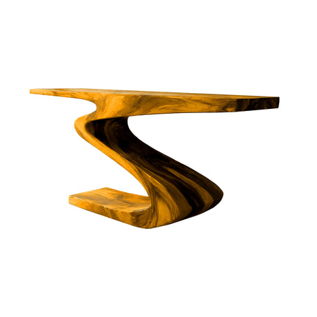 Zarel Sculpted Solid Wood Console Table