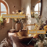 Zavaro Handcrafted Live Edge Solid Wood Floating Bathroom Vanity SPA245625 - Timberustic Floating Bathroom Vanity
