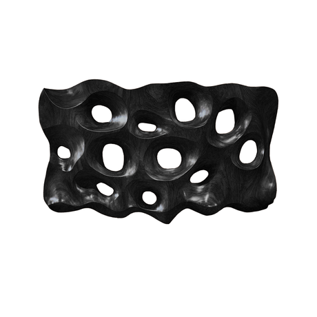Zavero Sculpted Solid Wood Wall Art Black - Timberustic Wall Art