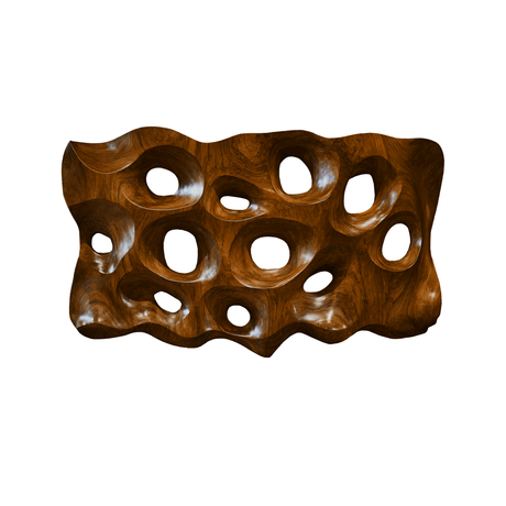Zavero Sculpted Solid Wood Wall Art Brown - Timberustic Wall Art