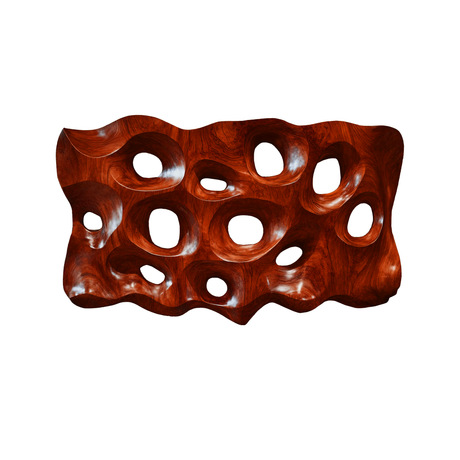 Zavero Sculpted Solid Wood Wall Art Mahogany - Timberustic Wall Art