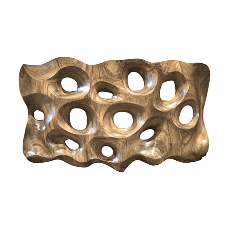 Zavero Sculpted Solid Wood Wall Art Natural Oak - Timberustic Wall Art