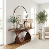 Zavethra Sculpted Solid Wood Console Table - Timberustic Console Table