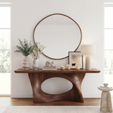 Zavethra Sculpted Solid Wood Console Table - Timberustic Console Table