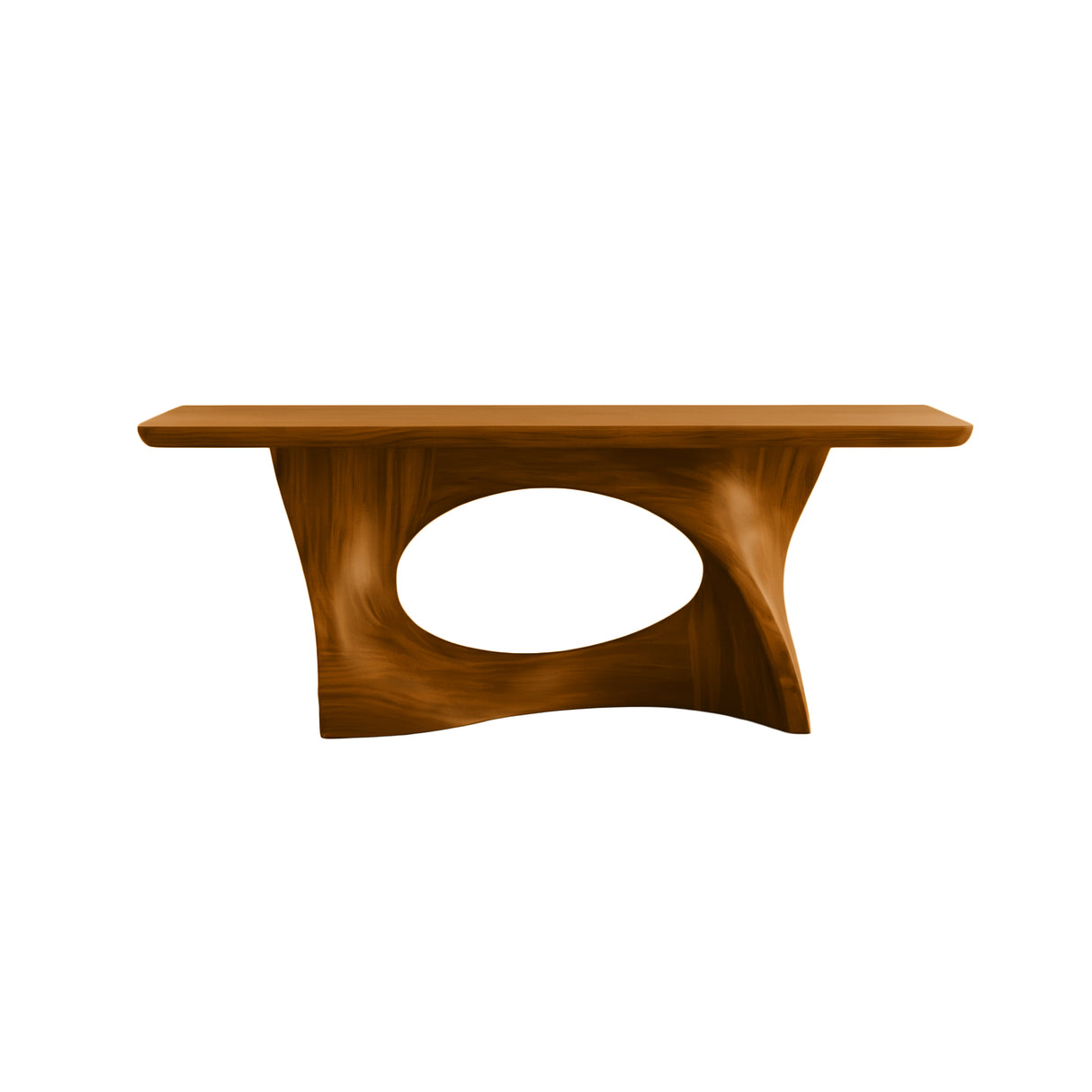 Zavethra Sculpted Solid Wood Console Table Brown - Timberustic Console Table
