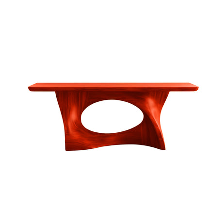 Zavethra Sculpted Solid Wood Console Table Mahogany - Timberustic Console Table