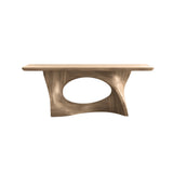 Zavethra Sculpted Solid Wood Console Table Natural Oak - Timberustic Console Table