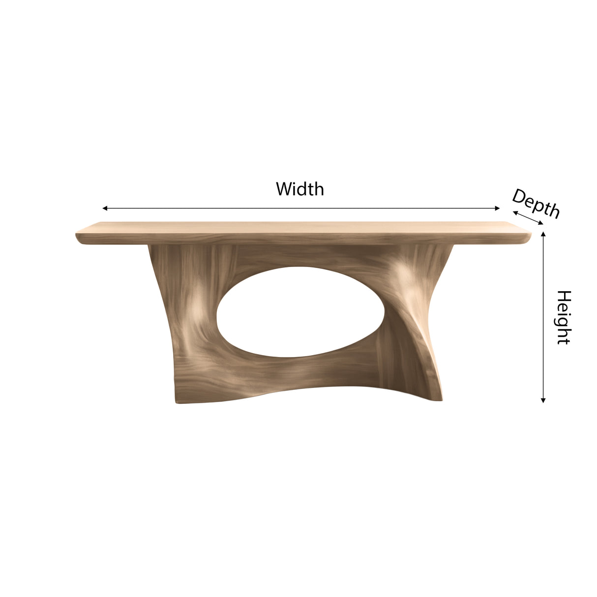 Zavethra Sculpted Solid Wood Console Table - Timberustic Console Table