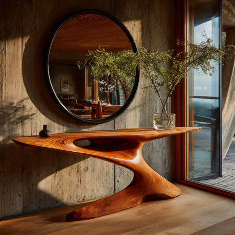 Zenthoryx Sculpted Solid Wood Console Table - Timberustic Console Table