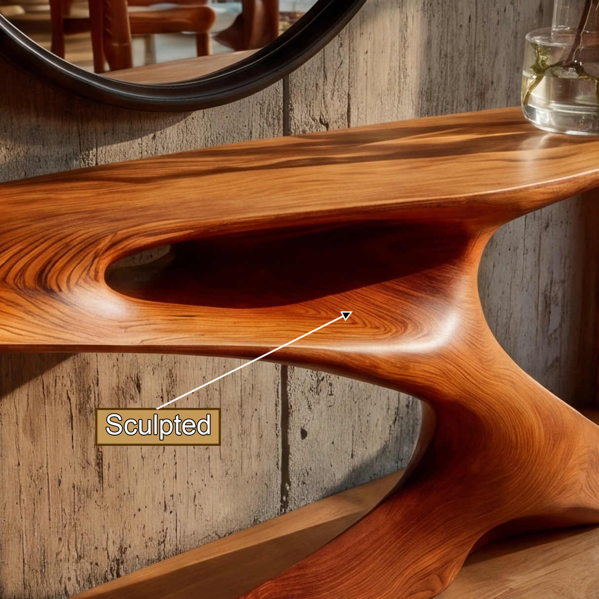 Zenthoryx Sculpted Solid Wood Console Table - Timberustic Console Table