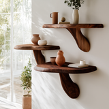 Zenvor Mushroom Solid Wood Floating Shelf SPA841682 - Timberustic Floating Shelf