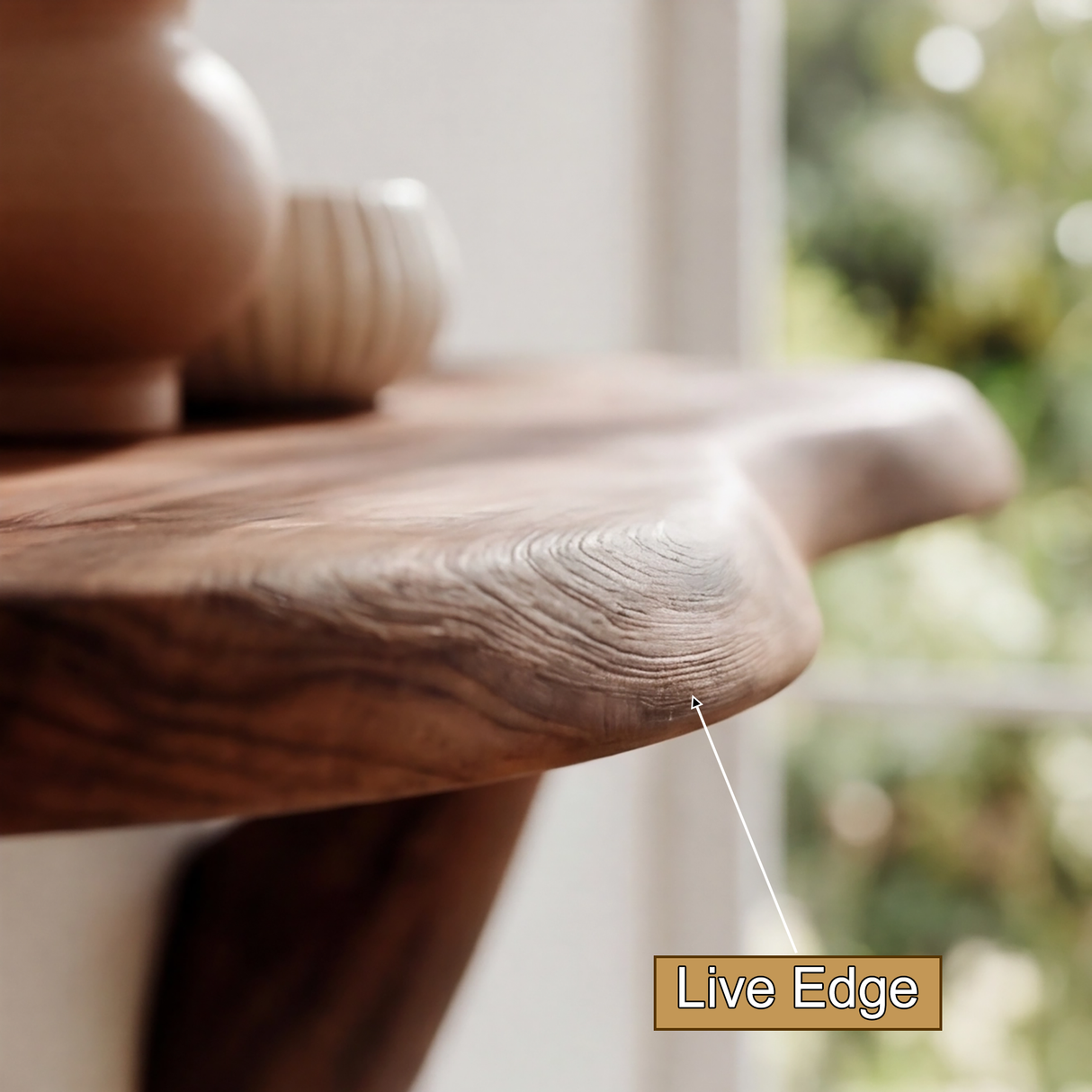 Zenvor Mushroom Solid Wood Floating Shelf SPA841682 - Timberustic Floating Shelf