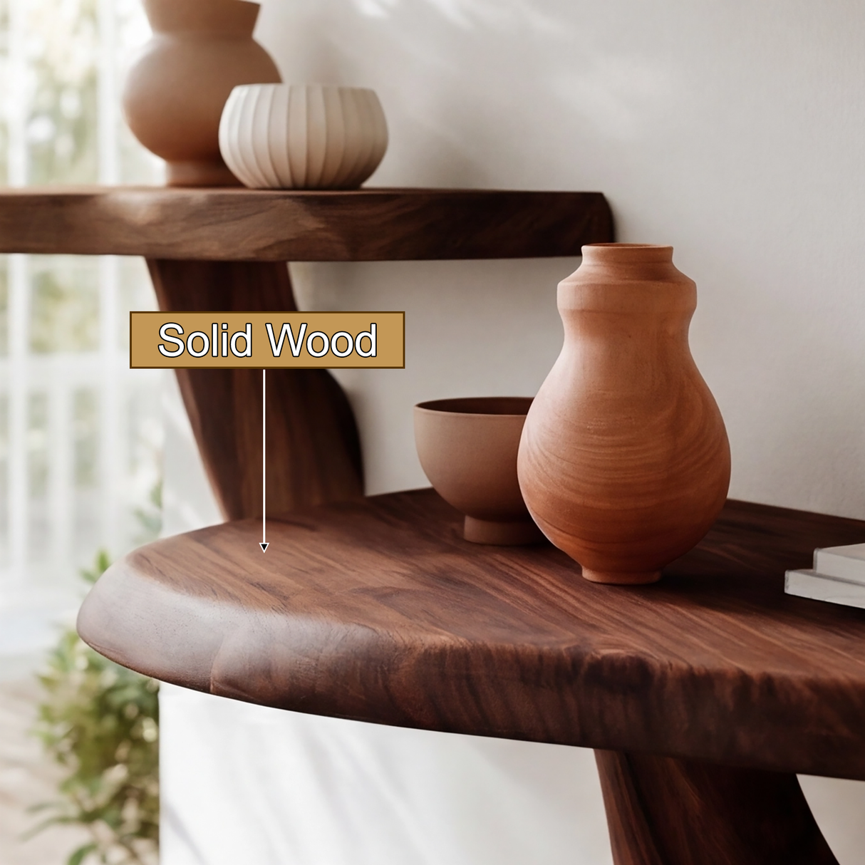 Zenvor Mushroom Solid Wood Floating Shelf SPA841682 - Timberustic Floating Shelf