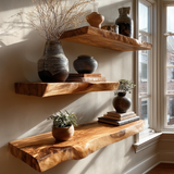 Zenvora Live Edge Solid Wood Floating Shelf SPA965832 - Timberustic Floating Shelf