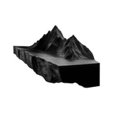 Zenvyra Live Edge Solid Wood Mountain Floating Shelf Black - Timberustic Floating Shelf