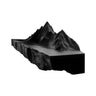 Zenvyra Live Edge Solid Wood Mountain Floating Shelf Black - Timberustic Floating Shelf