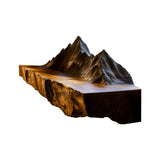 Zenvyra Live Edge Solid Wood Mountain Floating Shelf Brown - Timberustic Floating Shelf