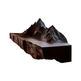 Zenvyra Live Edge Solid Wood Mountain Floating Shelf Dark Walnut - Timberustic Floating Shelf