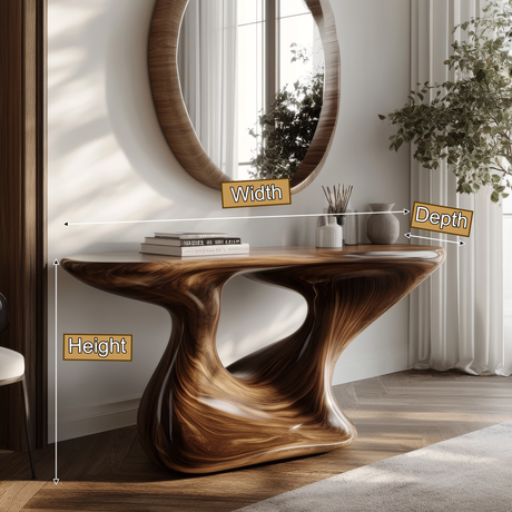 Zepharic Sculpted Solid Wood Console Table - Timberustic Console Table