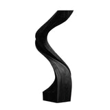 Zepharion Sculpted Solid Wood Pedestal Stand Black - Timberustic Pedestal Stand