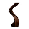 Zepharion Sculpted Solid Wood Pedestal Stand Dark Walnut - Timberustic Pedestal Stand