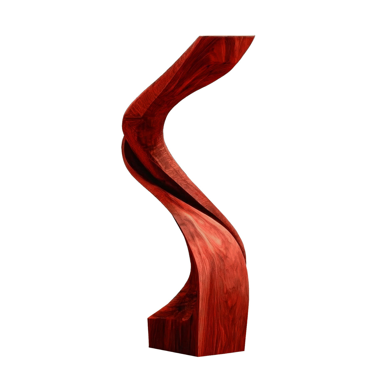 Zepharion Sculpted Solid Wood Pedestal Stand Mahogany - Timberustic Pedestal Stand